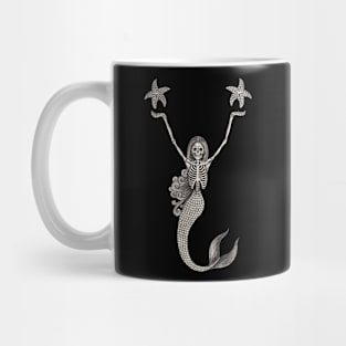 Mermaid skull fantasy surreal art. Mug